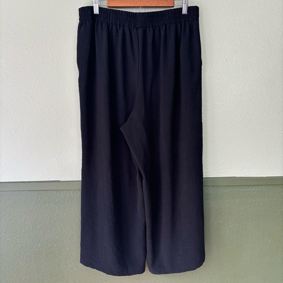 Adrianna Papell Black Wide Leg High Waist Cropped Pants Size Large - Picture 8 of 11